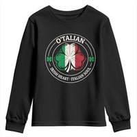 Irish Italian Pride Youth Sweatshirt O'Talian Irish Heart Italian Soul St Patricks Day