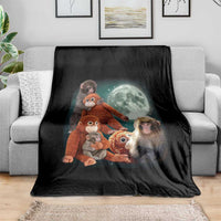 Baby Monkey Punch Throw Blanket Three Punch Moon Orange Toy