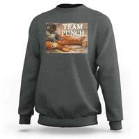 Team Punch Baby Monkey Plush Hugging Meme Sweatshirt