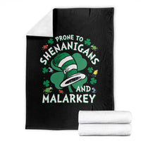 Funny Prone To Shenanigans And Malarkey Throw Blanket St Patricks Day Reading Hat