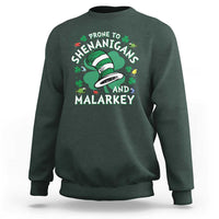 Funny Prone To Shenanigans And Malarkey Sweatshirt St Patricks Day Reading Hat