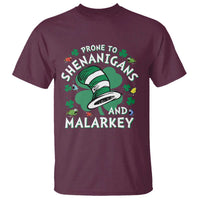 Funny Prone To Shenanigans And Malarkey T Shirt St Patricks Day Reading Hat