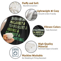 Funny St Patricks Day Shenanigans Malarkey Tomfoolery Hijinks Blarney Gallivanting Throw Blanket