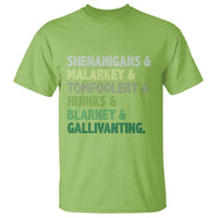 Funny St Patricks Day Shenanigans Malarkey Tomfoolery Hijinks Blarney Gallivanting T Shirt