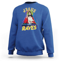 Funny Jesus DJ Raves Techno EDM Party Sweatshirt