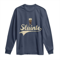 Funny Slainte Cheers Stout Beer Irish Shamrock St Patrick's Day Long Sleeve Shirt