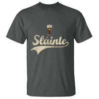 Funny Slainte Cheers Stout Beer Irish Shamrock St Patrick's Day T Shirt