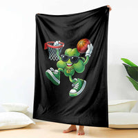 Funny 67 Meme Six Seven Basketball Shamrock St Patricks Day Throw Blanket