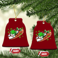 Funny Baseball St Patricks Day Home Plate Drip Ceramic Ornament