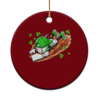 Funny Baseball St Patricks Day Home Plate Drip Ceramic Ornament