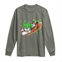 Funny Baseball St Patricks Day Home Plate Drip Long Sleeve Shirt