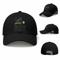 No Kings No Ice No Wars Cat Baseball Cap Funny Political Freedom Activist