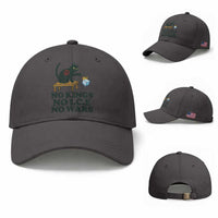 No Kings No Ice No Wars Cat Baseball Cap Funny Political Freedom Activist