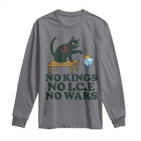 No Kings No Ice No Wars Cat Long Sleeve Shirt Funny Political Freedom Activist