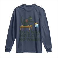 No Kings No Ice No Wars Cat Long Sleeve Shirt Funny Political Freedom Activist