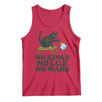 No Kings No Ice No Wars Cat Tank Top Funny Political Freedom Activist