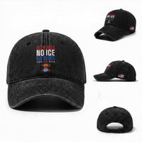 No Kings No Ice No Wars 8647 Washed Cotton Baseball Cap Rejecting Kings Anti Authoritarian