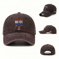 No Kings No Ice No Wars 8647 Washed Cotton Baseball Cap Rejecting Kings Anti Authoritarian