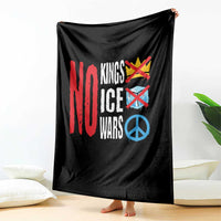 No Kings No Ice No Wars Throw Blanket Political Protest Peace Sign