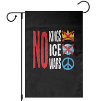 No Kings No Ice No Wars Garden Flag Political Protest Peace Sign