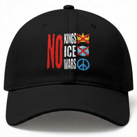 No Kings No Ice No Wars Baseball Cap Political Protest Peace Sign