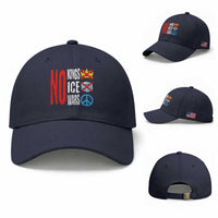 No Kings No Ice No Wars Baseball Cap Political Protest Peace Sign
