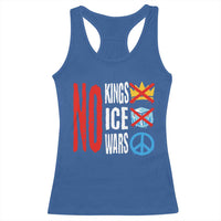 No Kings No Ice No Wars Racerback Tank Top Political Protest Peace Sign
