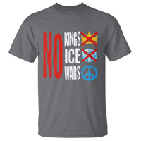 No Kings No Ice No Wars T Shirt Political Protest Peace Sign
