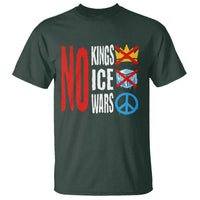 No Kings No Ice No Wars T Shirt Political Protest Peace Sign