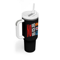 No Kings No Ice No Wars Tumbler With Handle Political Protest Peace Sign