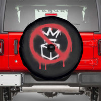 No Kings No Ice Protest Spare Tire Cover Vintage Political Stop Sign Graffiti Graphic