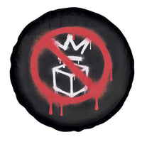 No Kings No Ice Protest Spare Tire Cover Vintage Political Stop Sign Graffiti Graphic