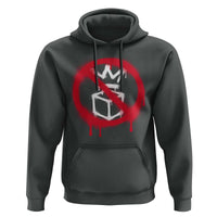 No Kings No Ice Protest Hoodie Vintage Political Stop Sign Graffiti Graphic