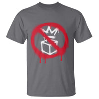 No Kings No Ice Protest T Shirt Vintage Political Stop Sign Graffiti Graphic