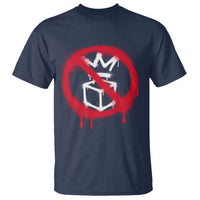 No Kings No Ice Protest T Shirt Vintage Political Stop Sign Graffiti Graphic