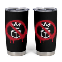 No Kings No Ice Protest Tumbler Cup Vintage Political Stop Sign Graffiti Graphic