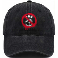 No Kings No Ice Protest Washed Cotton Baseball Cap Vintage Political Stop Sign Graffiti Graphic