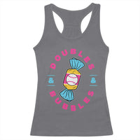 Doubles and Bubbles Baseball Candy Gum Racerback Tank Top