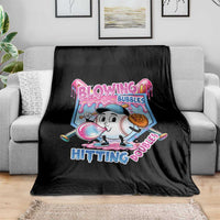 Baseball Blowing Bubbles Hitting Doubles Throw Blanket Sports Bubble Gum Lover