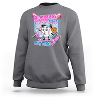 Baseball Blowing Bubbles Hitting Doubles Sweatshirt Sports Bubble Gum Lover