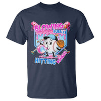 Baseball Blowing Bubbles Hitting Doubles T Shirt Sports Bubble Gum Lover