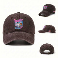 Baseball Blowing Bubbles Hitting Doubles Washed Cotton Baseball Cap Sports Bubble Gum Lover