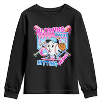 Baseball Blowing Bubbles Hitting Doubles Youth Sweatshirt Sports Bubble Gum Lover