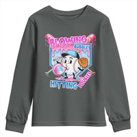 Baseball Blowing Bubbles Hitting Doubles Youth Sweatshirt Sports Bubble Gum Lover