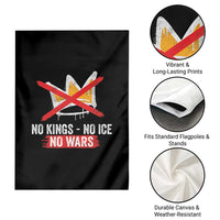 No Kings Protest Garden Flag No Kings No Ice No Wars Anti Monarchy Statement