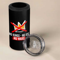 No Kings Protest 4 in 1 Can Cooler Tumbler No Kings No Ice No Wars Anti Monarchy Statement