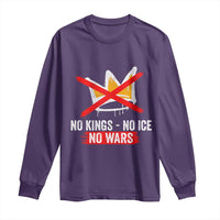 No Kings Protest Long Sleeve Shirt No Kings No Ice No Wars Anti Monarchy Statement