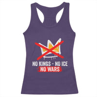 No Kings Protest Racerback Tank Top No Kings No Ice No Wars Anti Monarchy Statement
