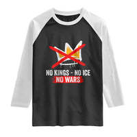 No Kings Protest Raglan Shirt No Kings No Ice No Wars Anti Monarchy Statement