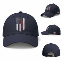 Personalized Firefighter Baseball Cap Custom Text Name Vintage American Flag Patriot Fireman Gift